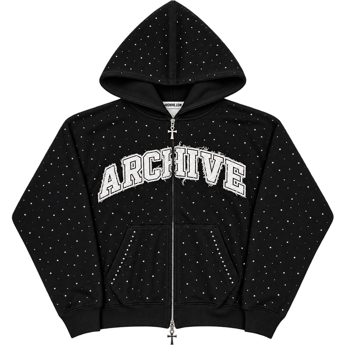 “Black VVS” Diamond Zip Up Hoodie