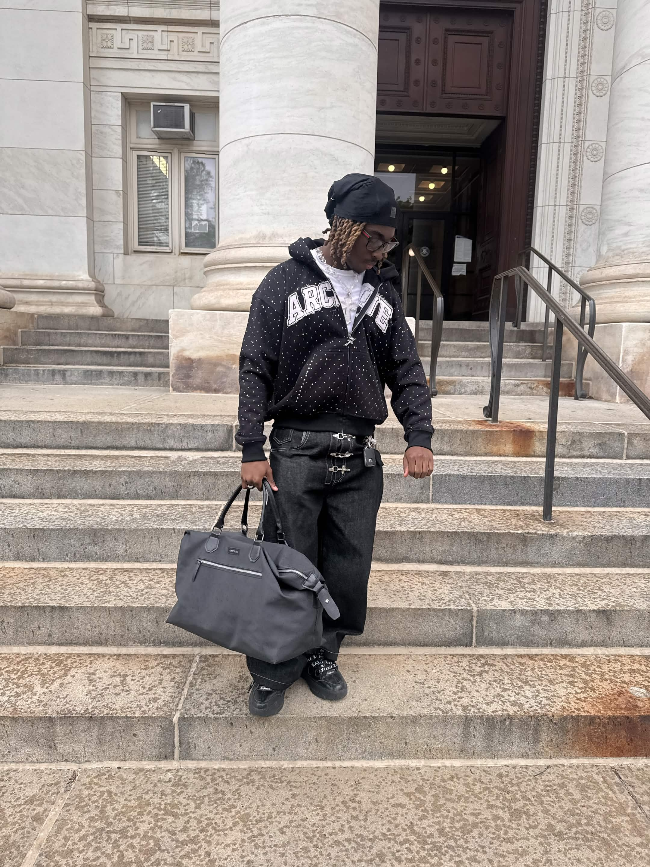 “Black VVS” Diamond Zip Up Hoodie